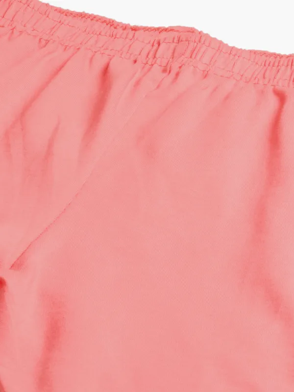 Peach_Viscose_Rayon_Elasticated_Waistband_Ankle_Length_Leggings_For_Women_&_Girls