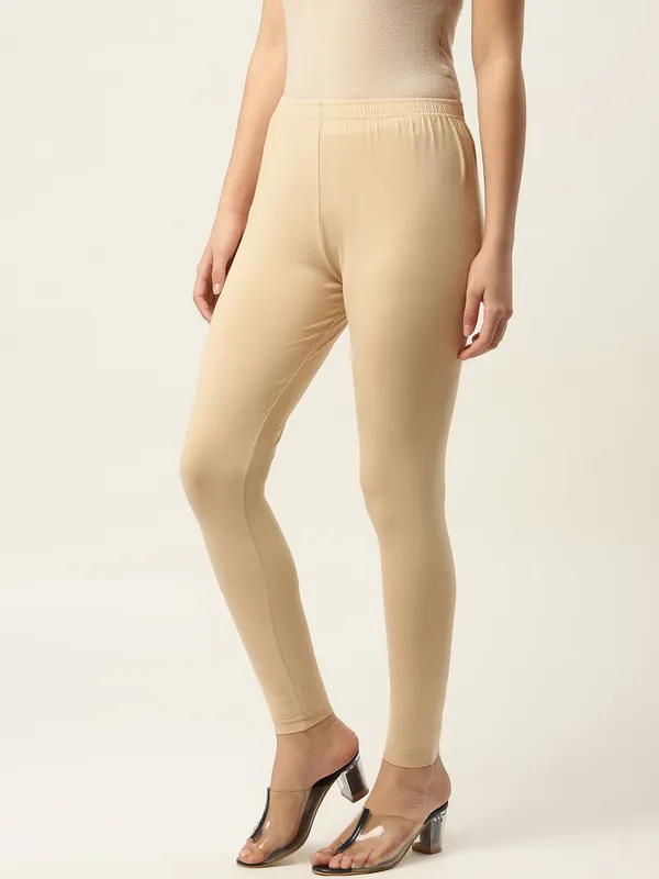 Light_Skin_Viscose_Rayon_Elasticated_Waistband_Ankle_Length_Leggings_For_Women_&_Girls