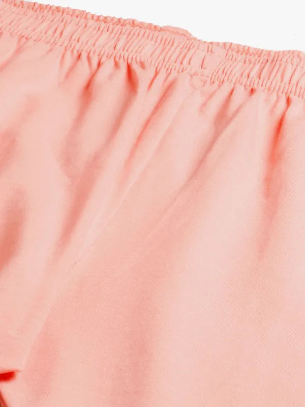 Light_Peach_Viscose_Rayon_Elasticated_Waistband_Ankle_Length_Leggings_For_Women_&_Girls