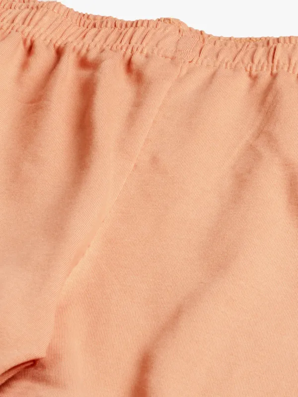 Apricot_Viscose_Rayon_Elasticated_Waistband_Ankle_Length_Leggings_For_Women_&_Girls