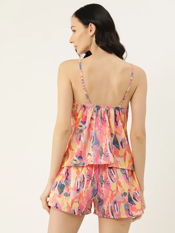 Peach_Cami_Short_Nightwear/_Nighty_Set_For_Women