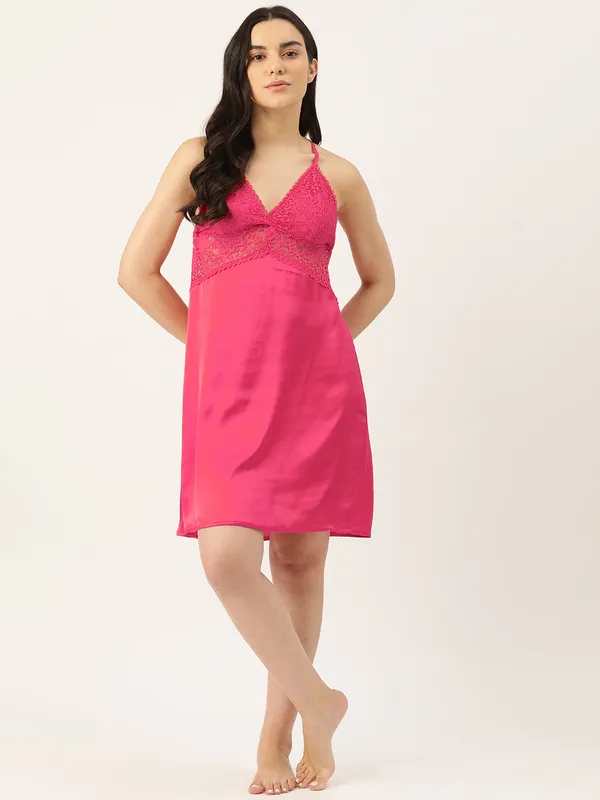 Rose_Icy_Silk_Satin_Nightwear/_Nighty_For_Women