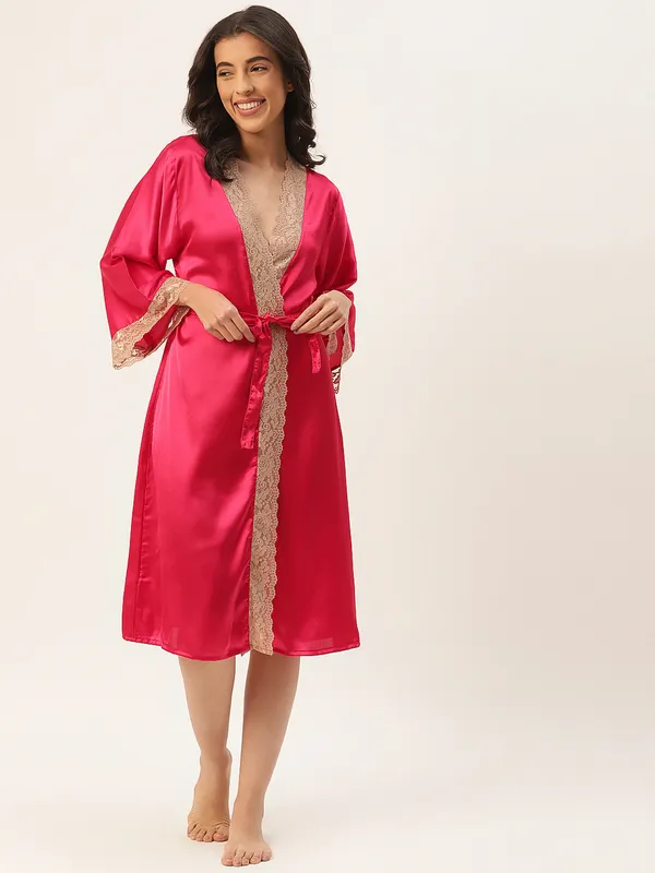Rose_Satin_Robe_With_Lace_For_Women