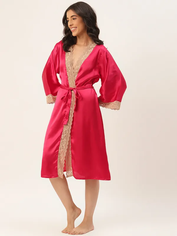 Rose_Satin_Robe_With_Lace_For_Women