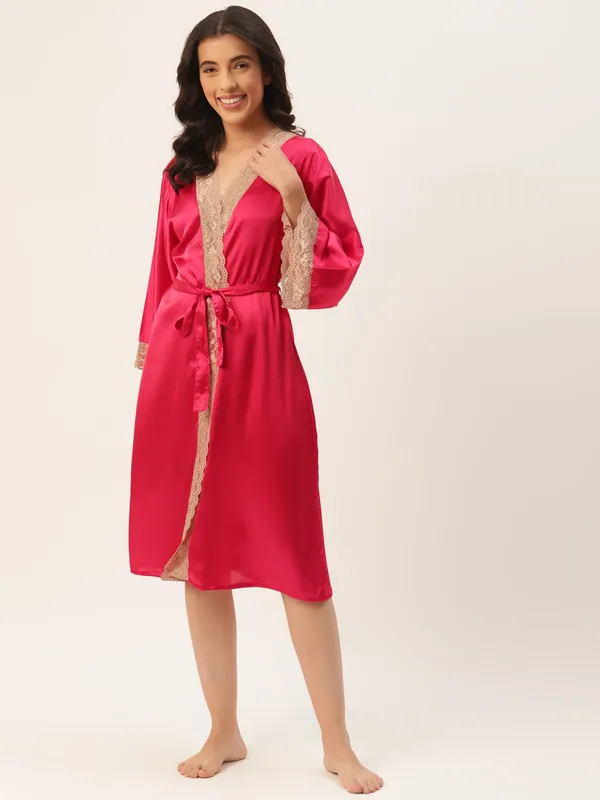 Rose_Satin_Robe_With_Lace_For_Women