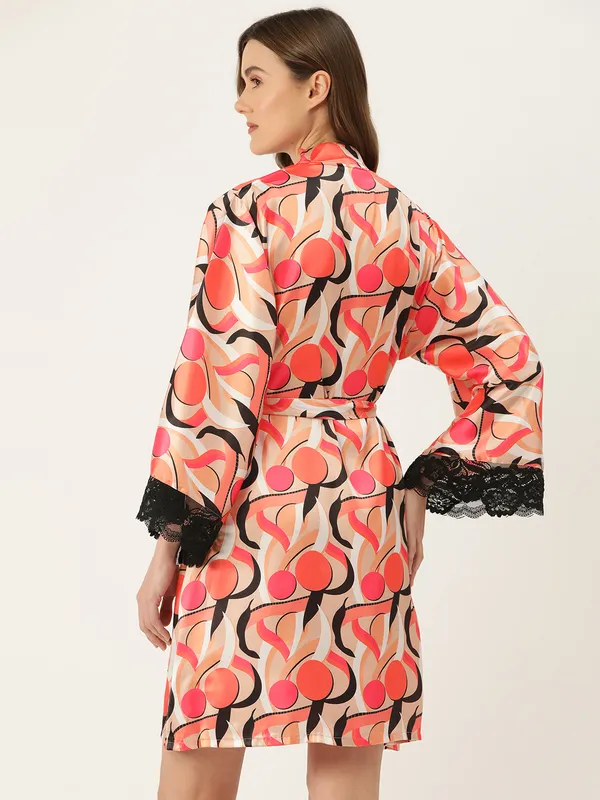 Orange_Printed_Satin_Robe_With_Lace_For_Women