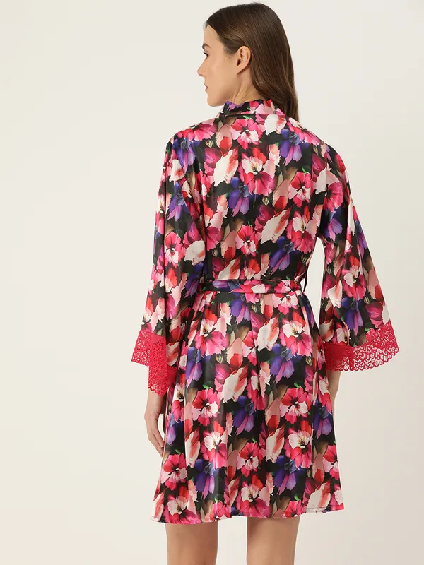 Multicolor_Printed_Satin_Robe_With_Lace_For_Women