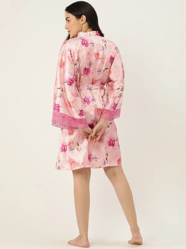 Peach_Printed_Satin_Robe_With_Lace_For_Women