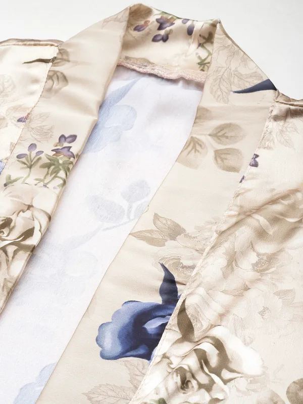 Beige_Printed_Satin_Robe_With_Lace_For_Women
