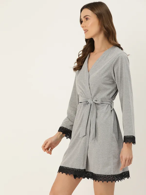 Grey_Solid_Modal_Robe_With_Lace_For_Women