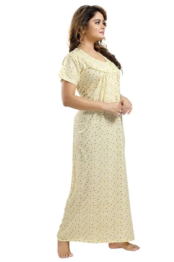 Yellow_Two_Way_Lycra_Regular_Fit_Solid_Night_Wear_For_Women