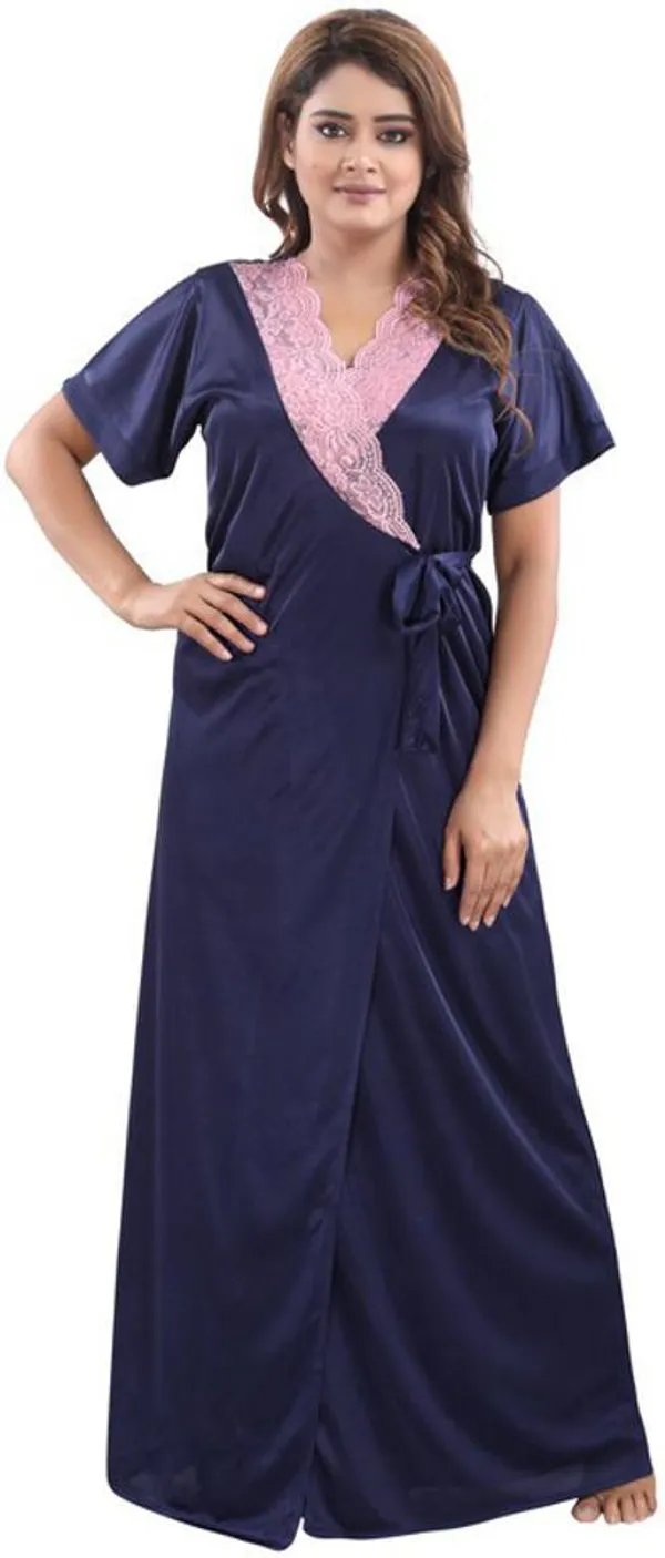 Dark_Blue_Satin_Solid_Regular_Fit_Nighty_Set_For_Women_(4_pcs)