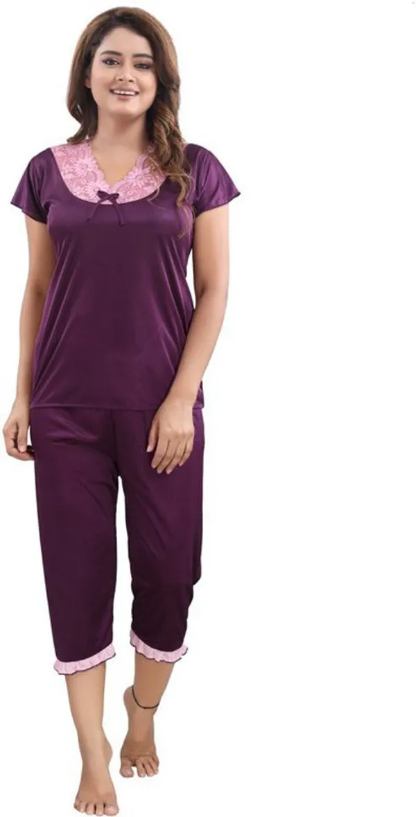 Purple_Satin_Solid_Regular_Fit_Nighty_Set_For_Women_(4_pcs)