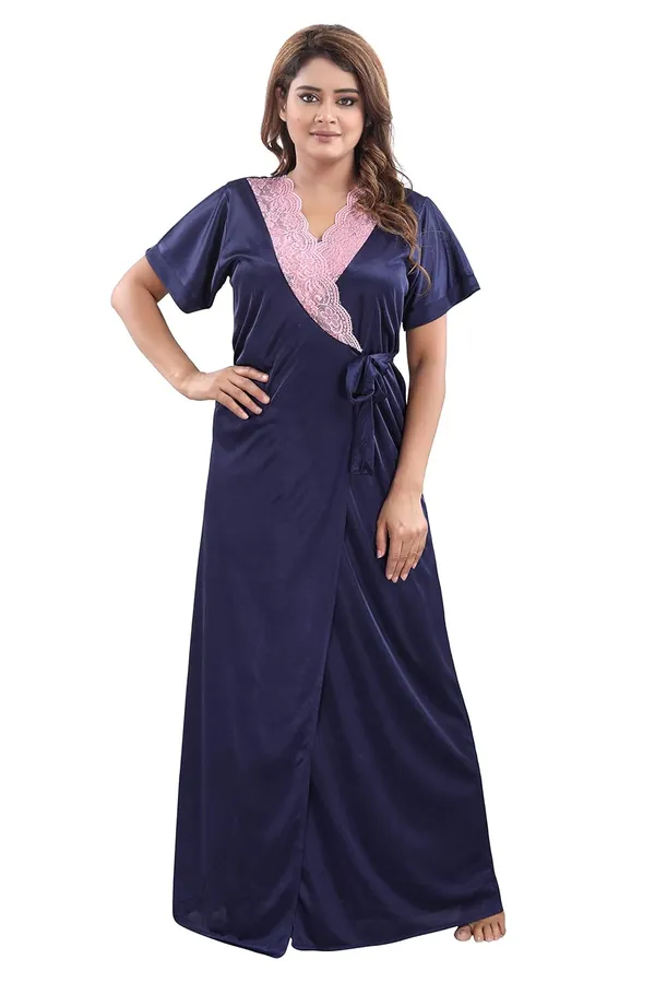 Dark_Blue_Two_Way_Lycra_Regular_Fit_Solid_Night_Wear_For_Women_(4_pcs)