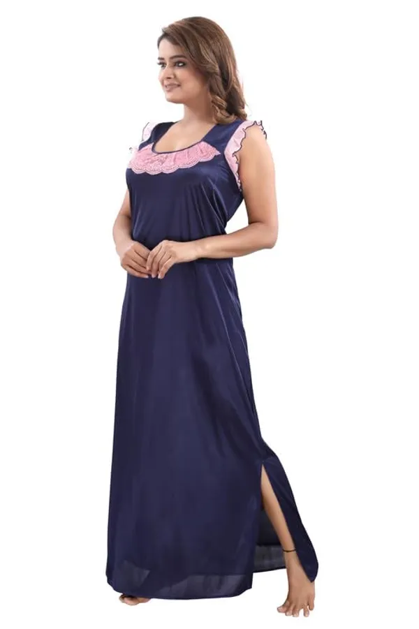 Dark_Blue_Two_Way_Lycra_Regular_Fit_Solid_Night_Wear_For_Women_(4_pcs)