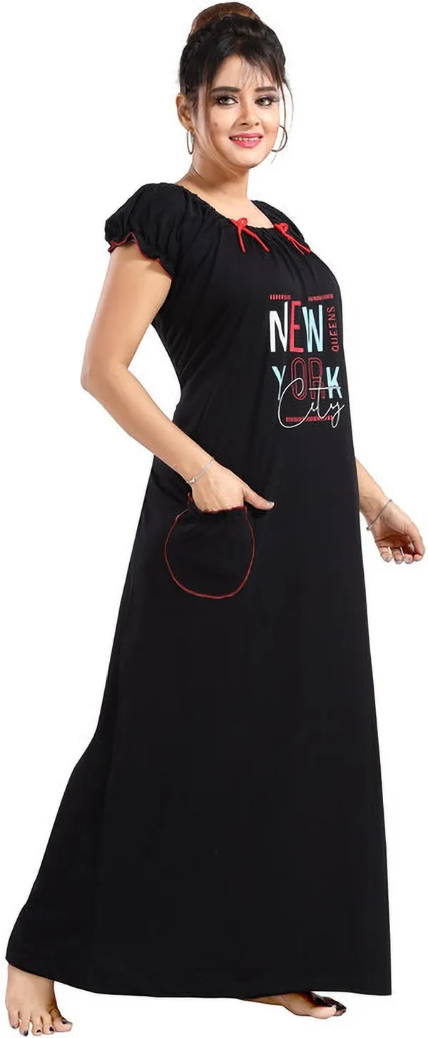 Black_Cotton_Printed_Regular_Fit_Nighty_For_Women