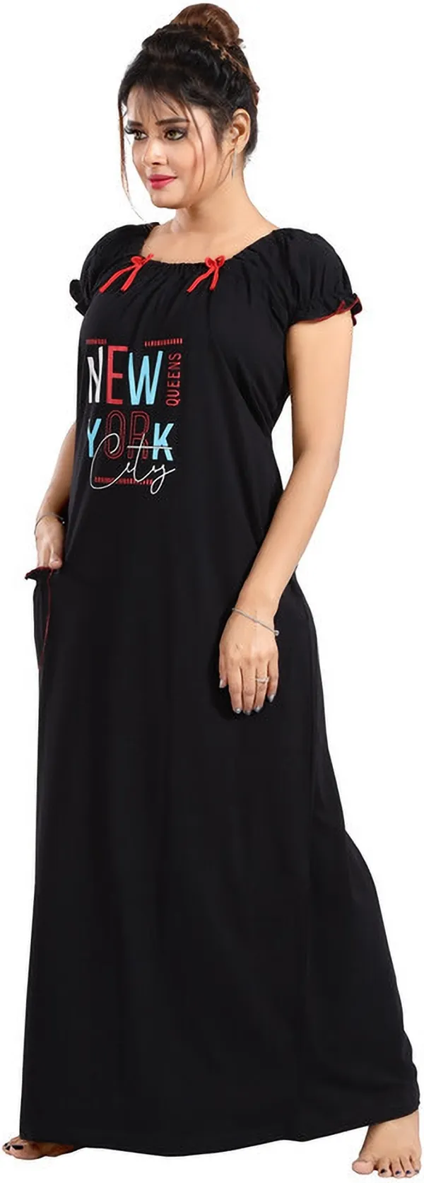 Black_Cotton_Printed_Regular_Fit_Nighty_For_Women