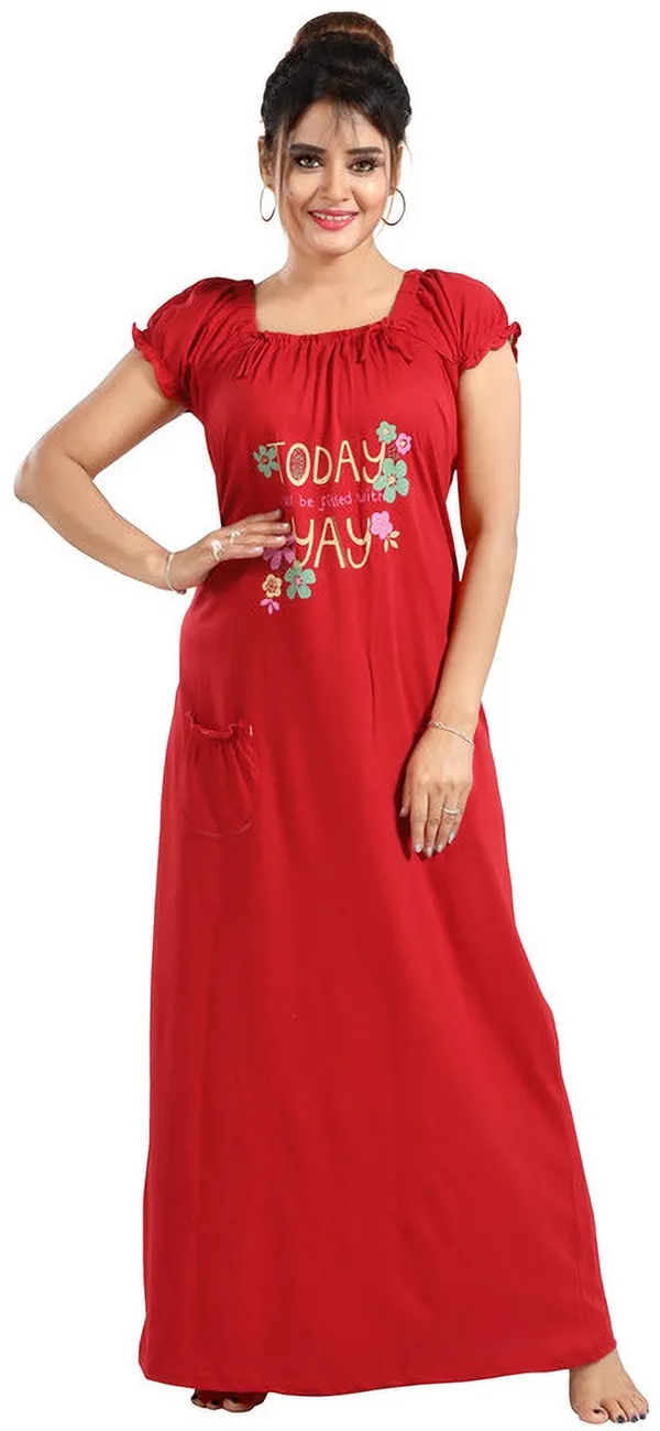 Maroon_Cotton_Printed_Regular_Fit_Nighty_For_Women