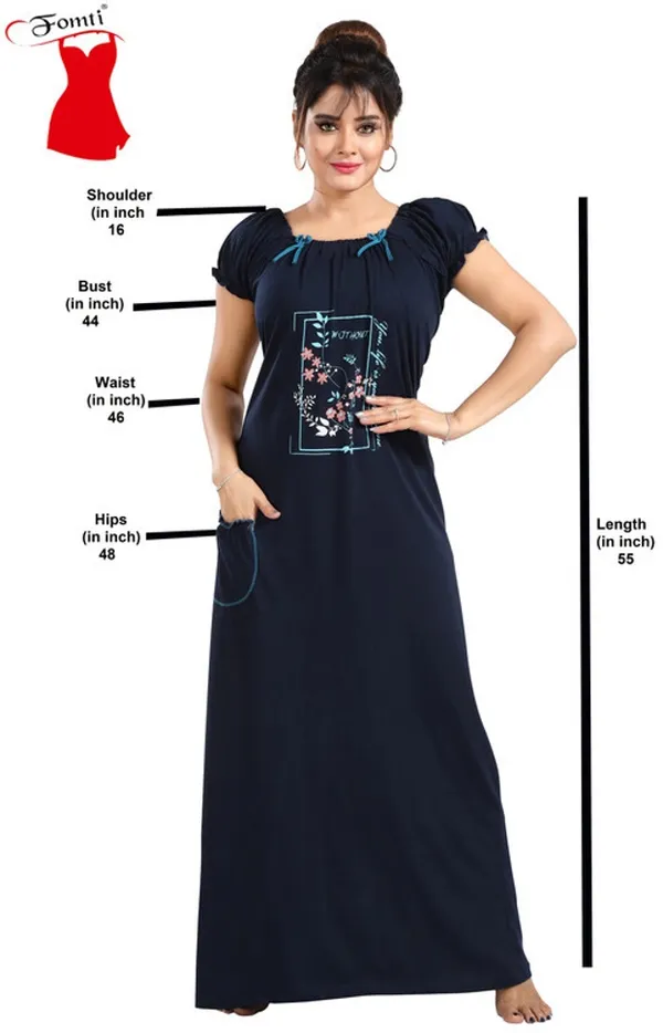Dark_Blue_Cotton_Printed_Regular_Fit_Nighty_For_Women
