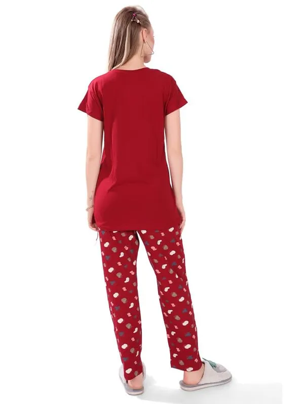 Maroon_Two_Way_Lycra_Regular_Fit_Solid_Night_Wear_For_Women