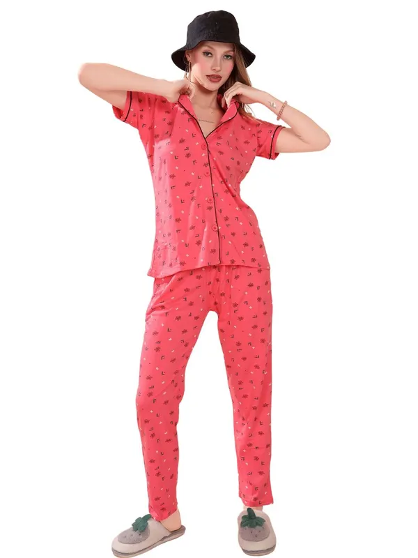 Pink_Two_Way_Lycra_Regular_Fit_Solid_Night_Wear_For_Women