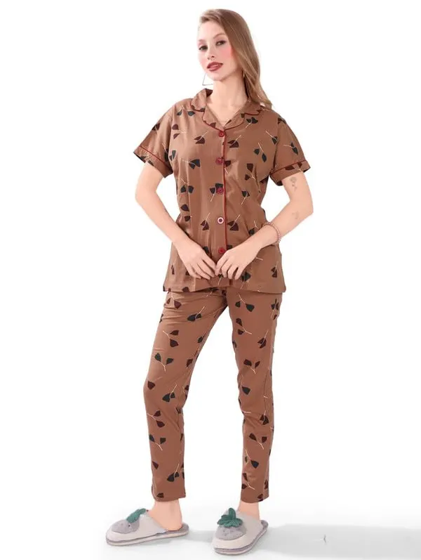 Brown_Two_Way_Lycra_Regular_Fit_Solid_Night_Wear_For_Women