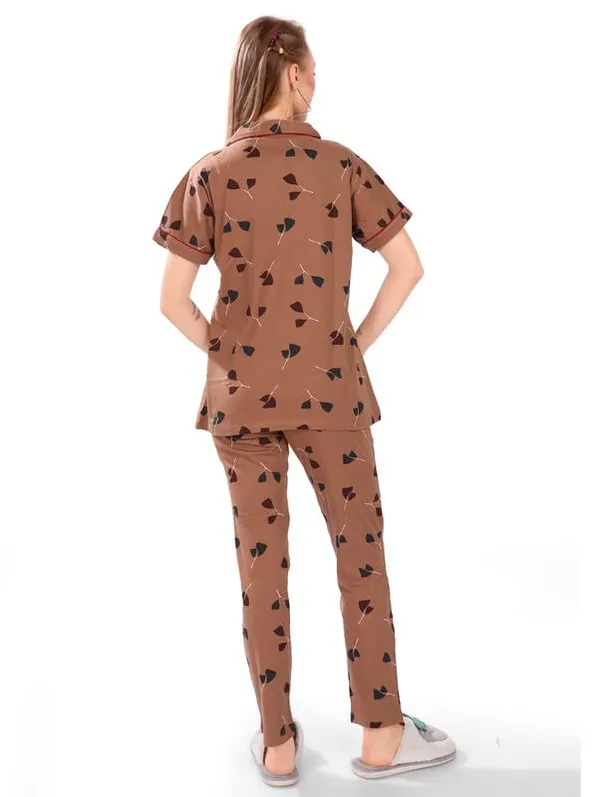 Brown_Two_Way_Lycra_Regular_Fit_Solid_Night_Wear_For_Women