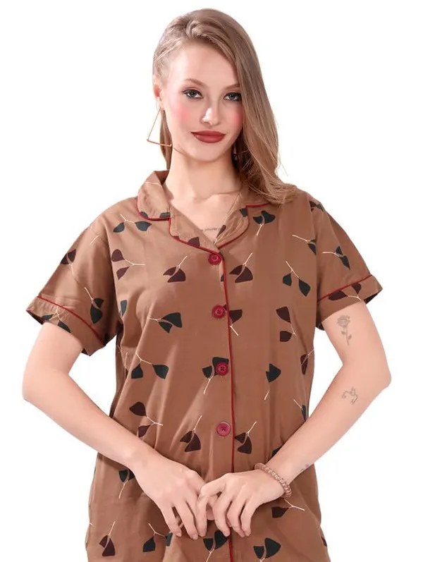 Brown_Two_Way_Lycra_Regular_Fit_Solid_Night_Wear_For_Women