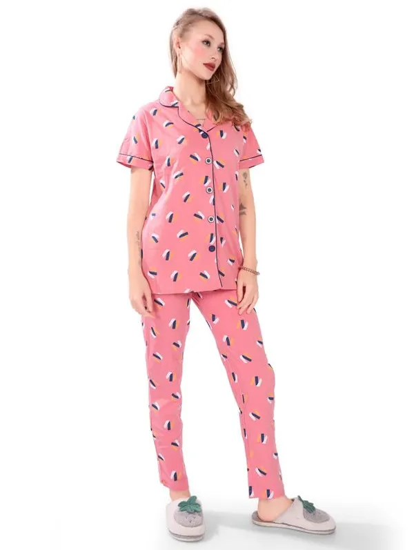Pink_Two_Way_Lycra_Regular_Fit_Solid_Night_Wear_For_Women