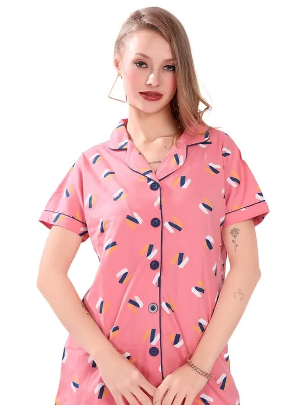 Pink_Two_Way_Lycra_Regular_Fit_Solid_Night_Wear_For_Women