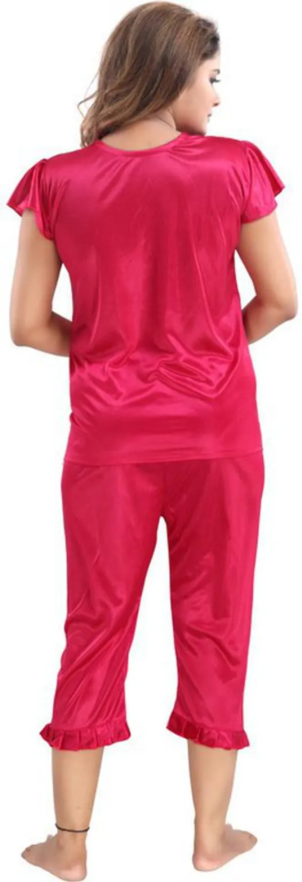 Pink_Satin_Solid_Regular_Fit_Nighty_Set_For_Women_(4_pcs)