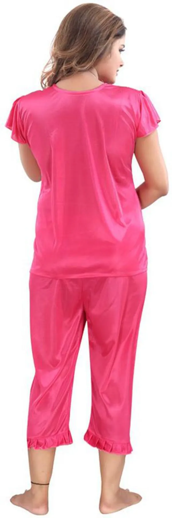 Pink_Satin_Solid_Regular_Fit_Nighty_Set_For_Women_(4_pcs)