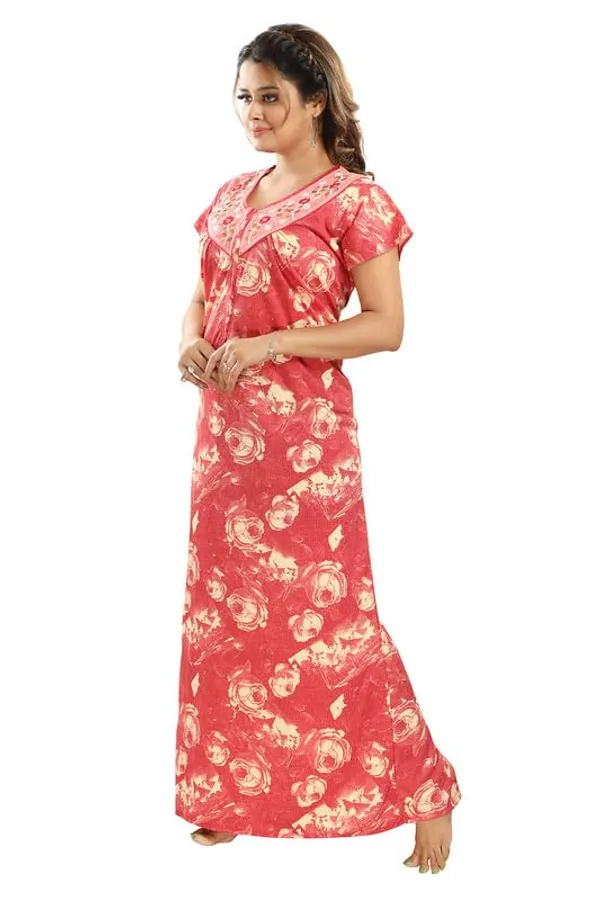 Red_Two_Way_Lycra_Regular_Fit_Solid_Night_Wear_For_Women