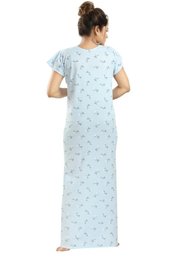 Light_Blue_Two_Way_Lycra_Regular_Fit_Solid_Night_Wear_For_Women