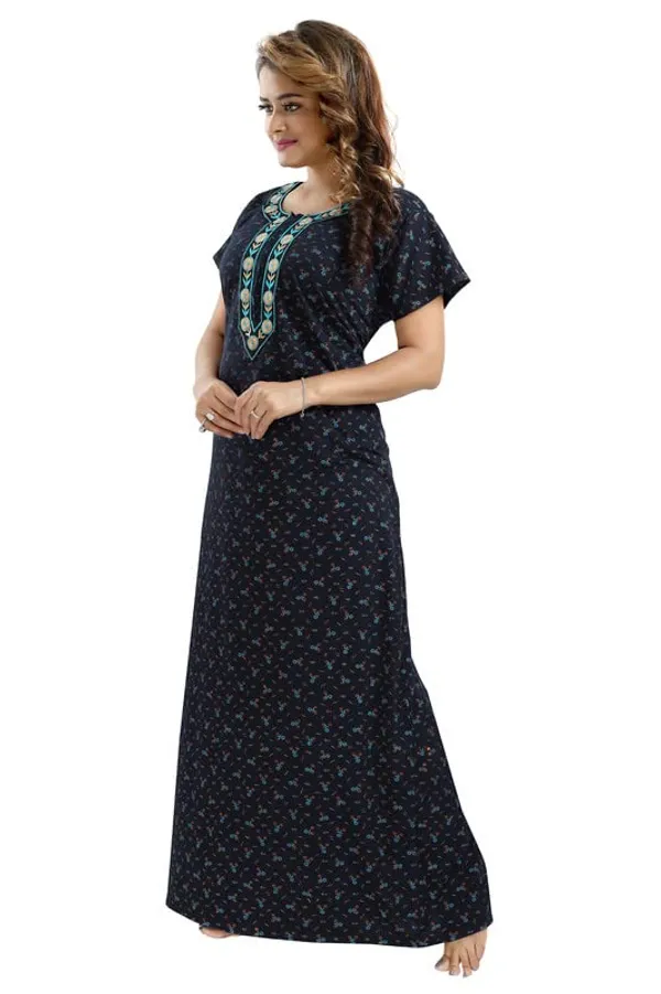 Dark_Blue_Two_Way_Lycra_Regular_Fit_Solid_Night_Wear_For_Women