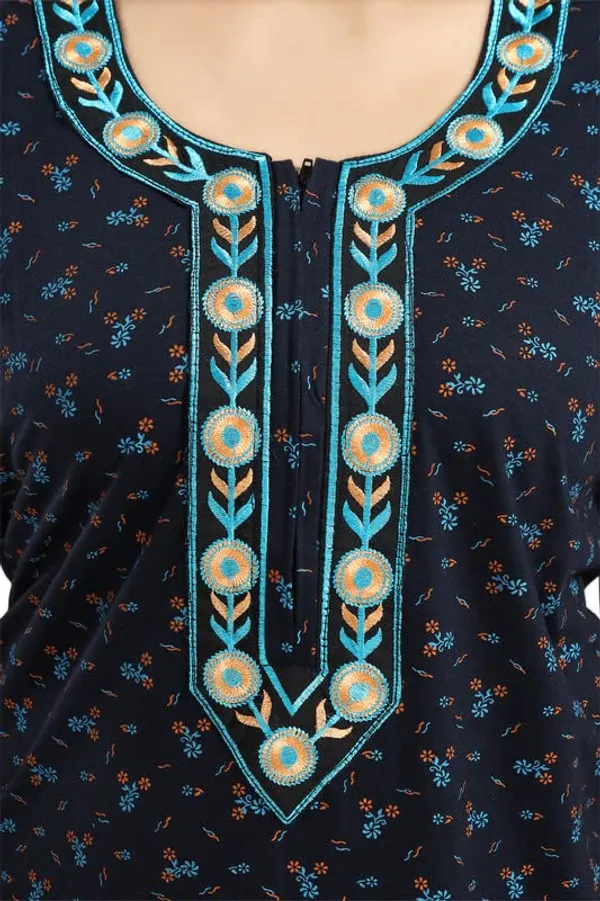 Dark_Blue_Two_Way_Lycra_Regular_Fit_Solid_Night_Wear_For_Women