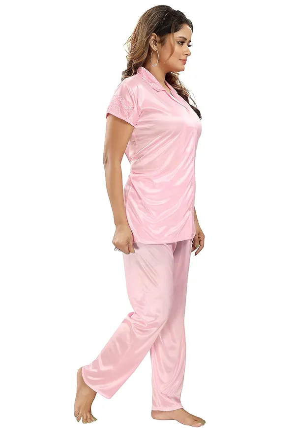 Light_Pink_Two_Way_Lycra_Regular_Fit_Solid_Night_Wear_For_Women