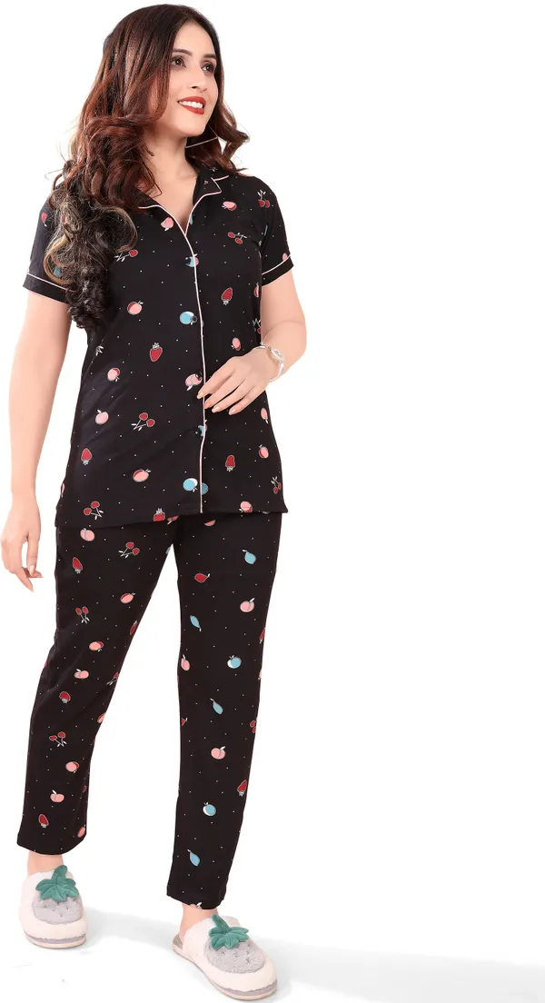 Black_Cotton_Printed_Shirt_&_Pyjama_Set_For_Women_(_Pack_Of_2_)