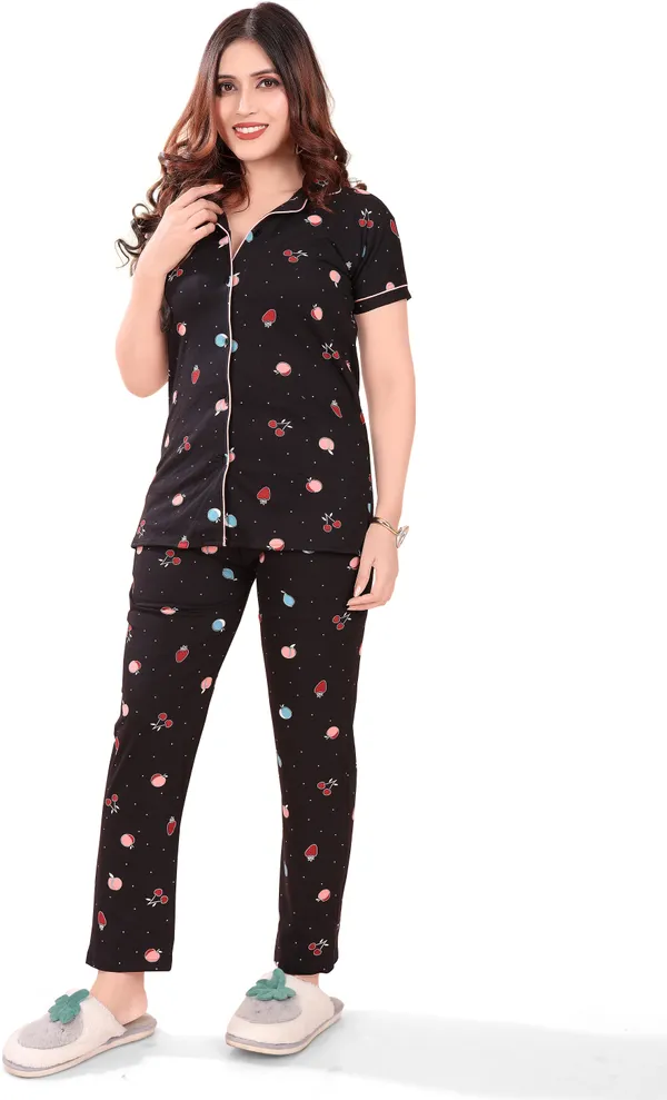 Black_Cotton_Printed_Shirt_&_Pyjama_Set_For_Women_(_Pack_Of_2_)