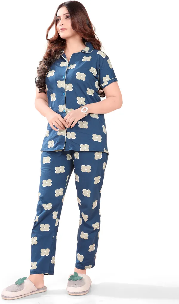Blue_Cotton_Printed_Shirt_&_Pyjama_Set_For_Women_(_Pack_Of_2_)