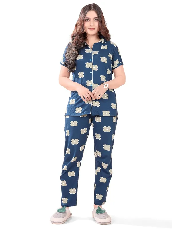 Blue_Two_Way_Lycra_Regular_Fit_Solid_Night_Wear_For_Women