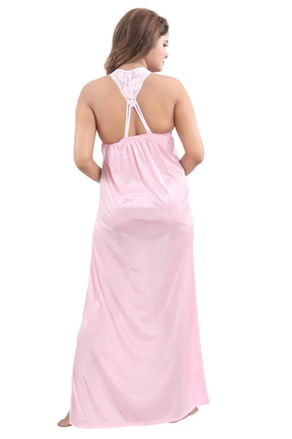 Light_Pink_Two_Way_Lycra_Regular_Fit_Solid_Night_Wear_For_Women_(4_pcs)