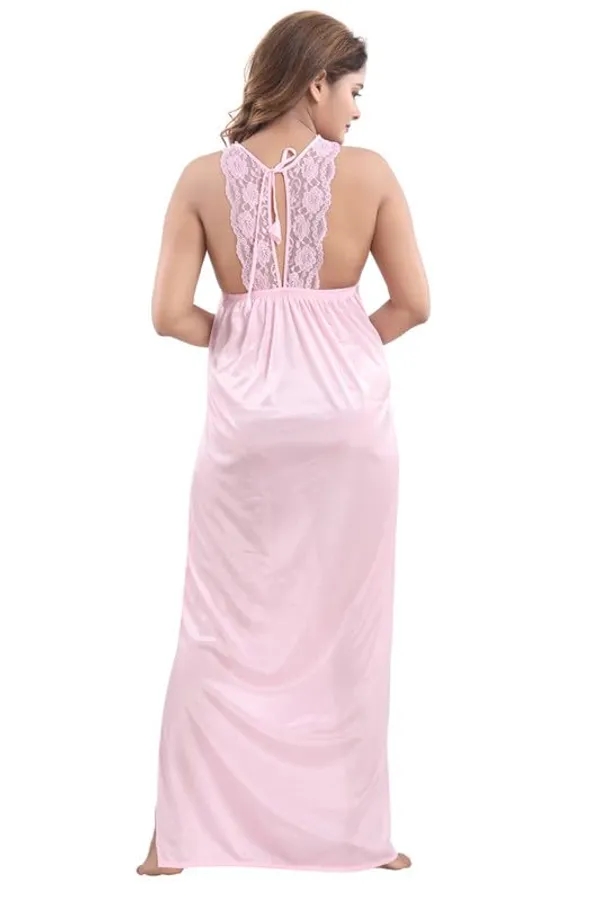 Light_Pink_Two_Way_Lycra_Regular_Fit_Solid_Night_Wear_For_Women_(4_pcs)
