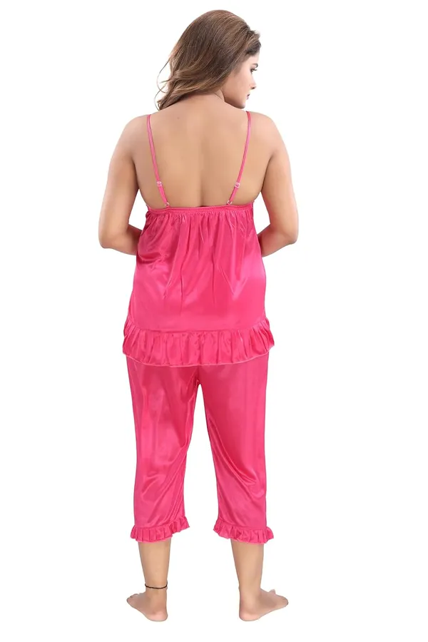 Pink_Two_Way_Lycra_Regular_Fit_Solid_Night_Wear_For_Women_(4_pcs)