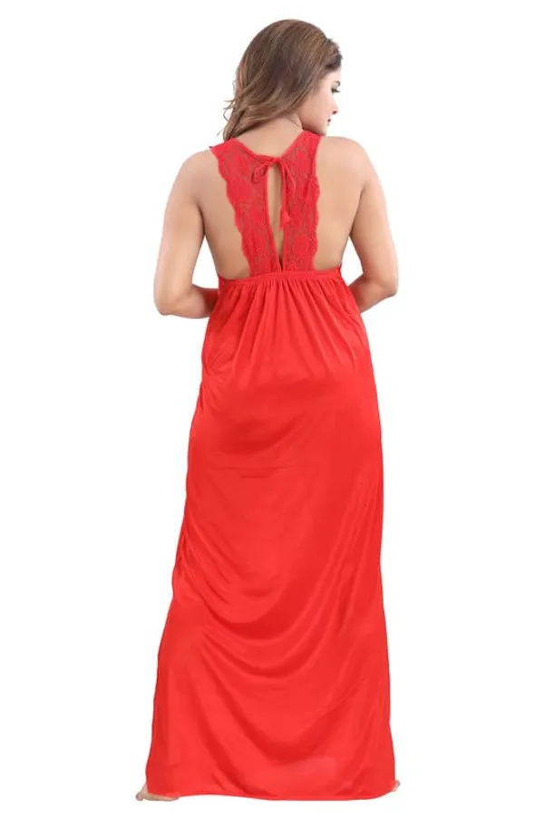 Red_Two_Way_Lycra_Regular_Fit_Solid_Night_Wear_For_Women_(4_pcs)