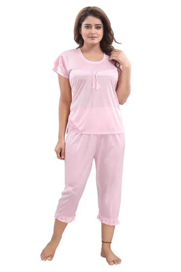 Light_Pink_Two_Way_Lycra_Regular_Fit_Solid_Night_Wear_For_Women_(4_pcs)