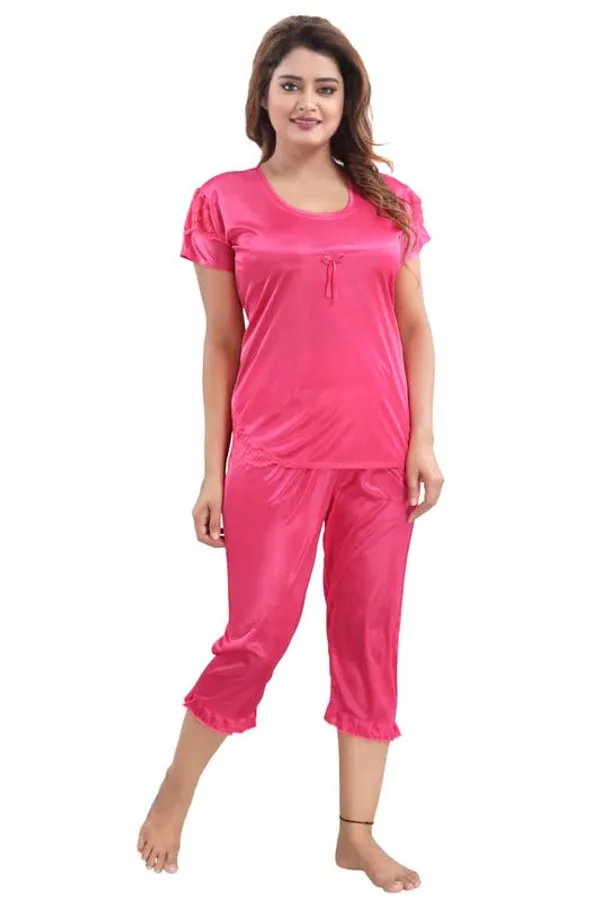 Pink_Two_Way_Lycra_Regular_Fit_Solid_Night_Wear_For_Women_(4_Piece_Set)
