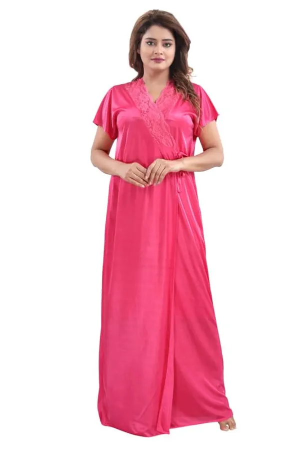 Pink_Two_Way_Lycra_Regular_Fit_Solid_Night_Wear_For_Women_(4_Piece_Set)