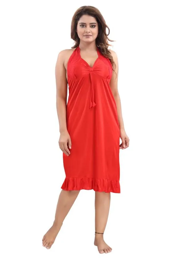Red_Two_Way_Lycra_Regular_Fit_Solid_Night_Wear_For_Women_(4_pcs)