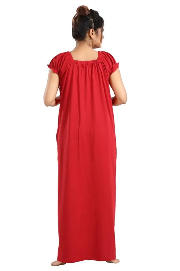 Maroon_Two_Way_Lycra_Regular_Fit_Solid_Night_Wear_For_Women